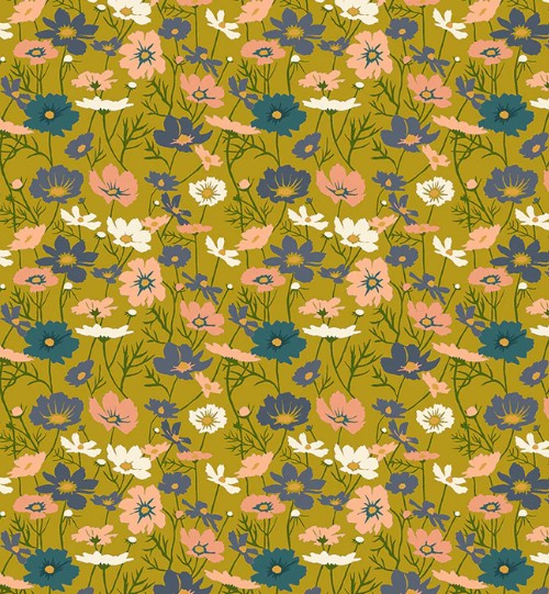 Windham - lush Life - Blooming Cosmos - Moss 54716-8