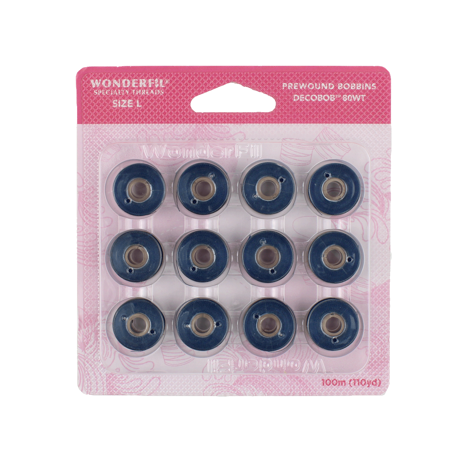 WonderFil Decobob prewound bobbin navy DB301 80wt Size L