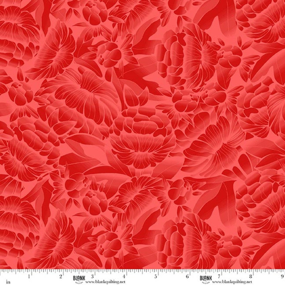 Blank Quilting Florique 118 inch Cherry Red backing