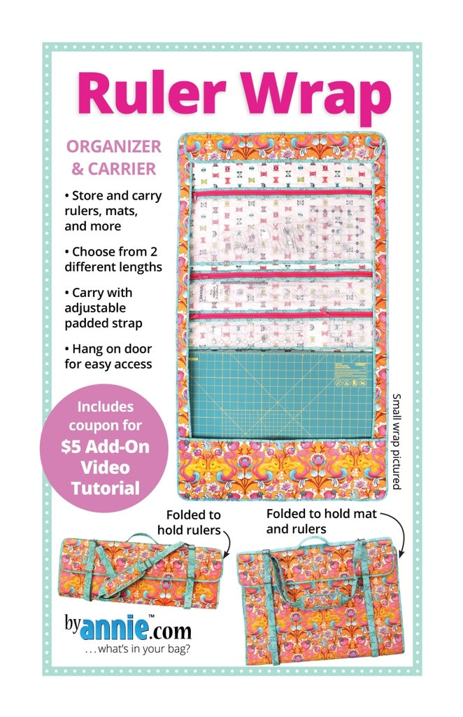 Ruler Wrap pattern by ByAnnie quilting ruler storage
