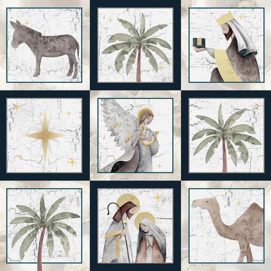 Blank Quilting Silent Night navy Christmas quilting fabric, SKU 4708-77