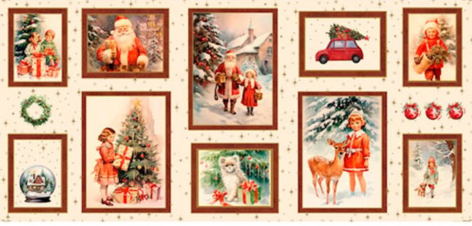 Blank - Vintage Christmas - 4504P-171  Cream Panel