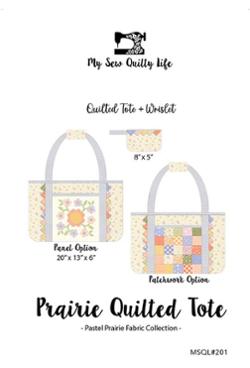 Prairie Quilted Tote Pattern Moda sewing bag project