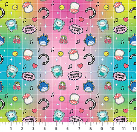 Northcott Joyful Multi SQ1028-10 multicolor coordinating print quilting fabric