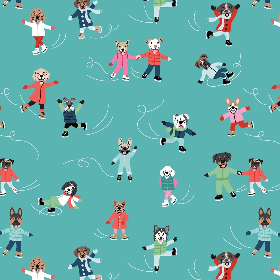 Blank - Winter Waggers - Devon Design Co. - 4766-13 aqua