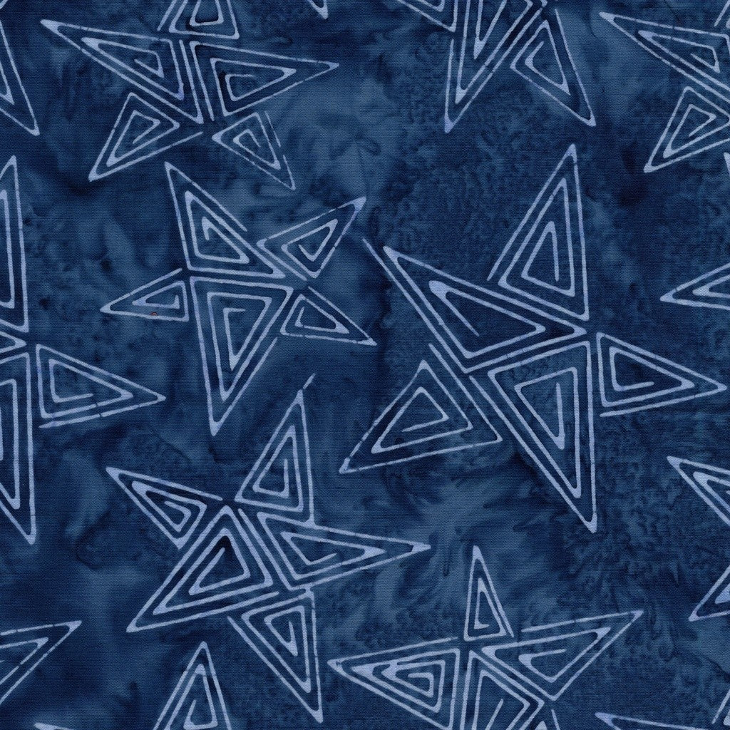 Island Batiks - Freedom Rings - Spirals in Stars Blue French Blue