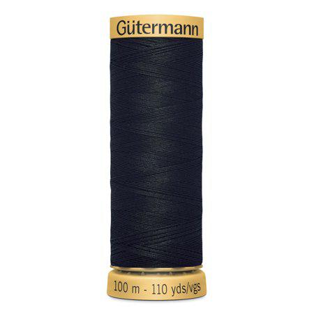 Gutermann Natural Cotton Thread 110 Yards Black