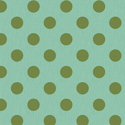 Tilda Chambray - Dots Teal green