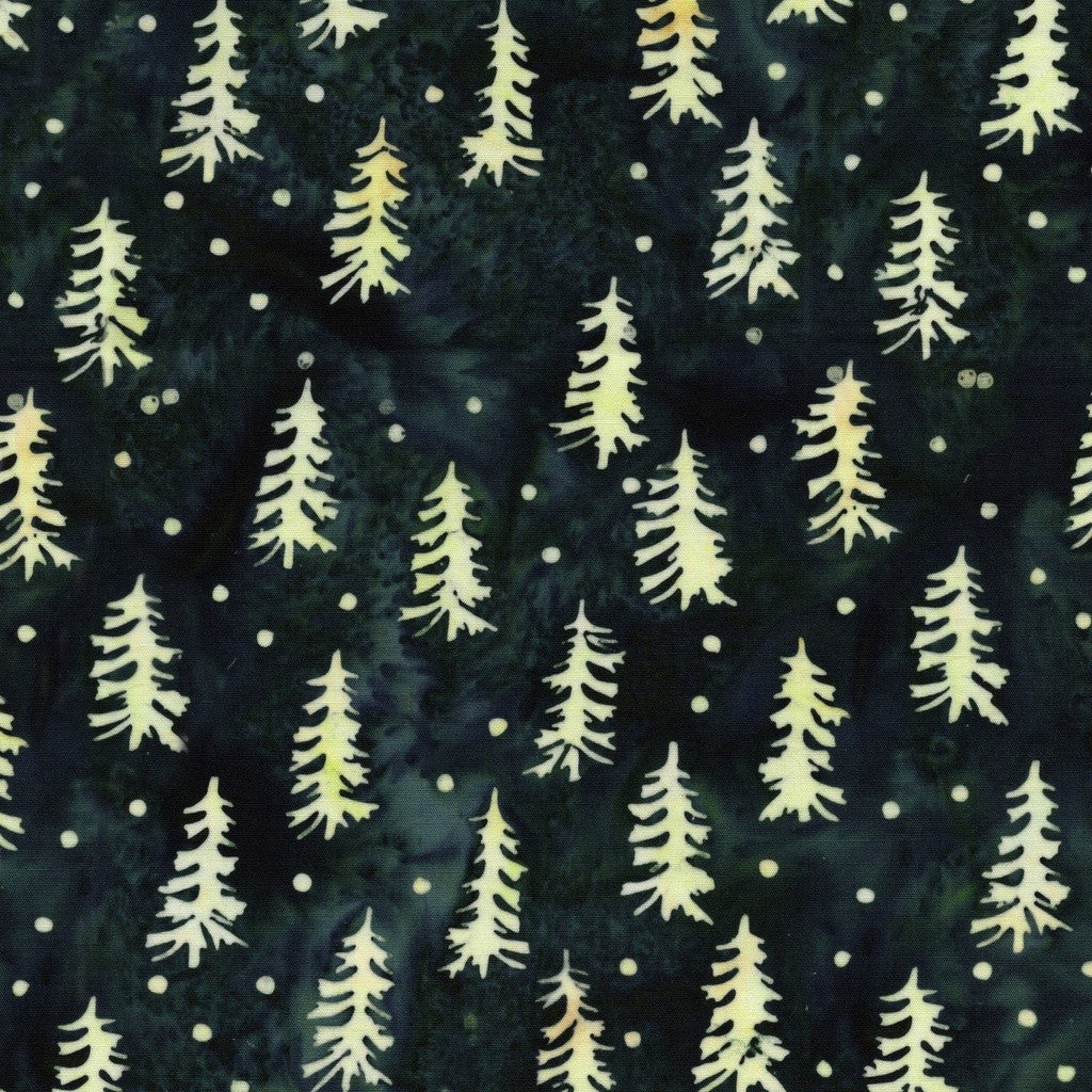 Lumin Fabrics - Retro Holidays - Carol Moellers - Retro Trees Green Hunter
