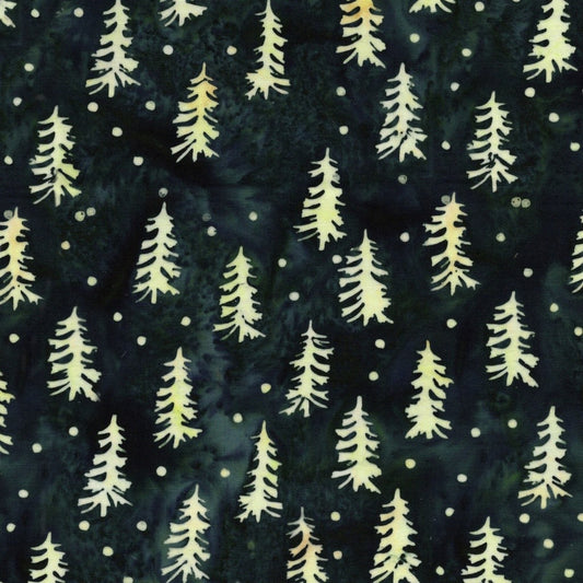 Lumin Fabrics Retro Holidays Retro Trees Green Hunter retro Christmas fabric