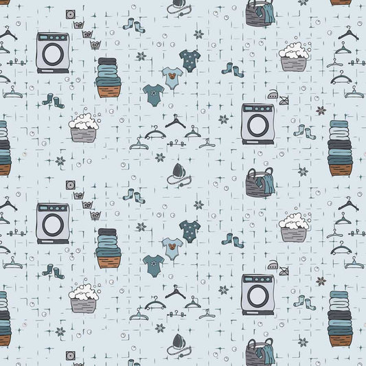 Blank Quilting Laundry Hour 135 Light Blue cotton