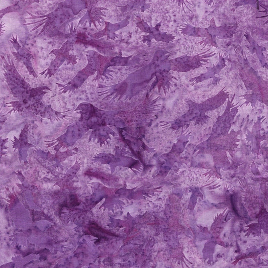 Island Batik Boo Bash Ravens quilting fabric in Purple Jelly, a hand-dyed Halloween batik