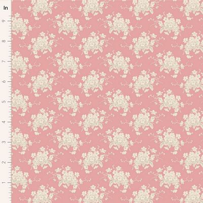 Tilda White Flower Pink