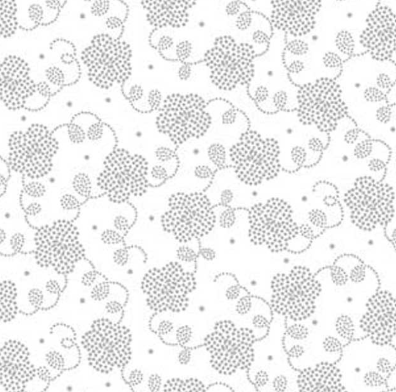 Studio E - Best of Cream & Sugar - 8921-01W Doted Flower