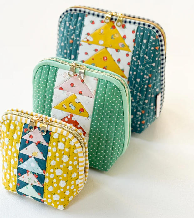 Minki Kim - Flying Geese Pouch Trio Paper Pattern