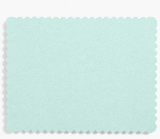 Paper Source pool scallop card aqua stationery gift