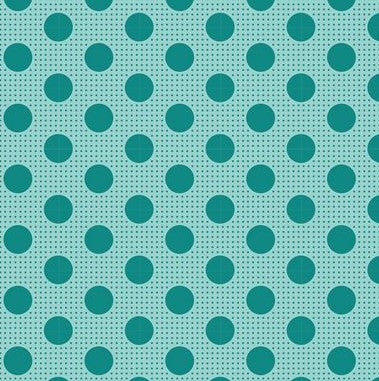 Tilda Medium Dots Dark Teal tonal dot cotton quilting fabric