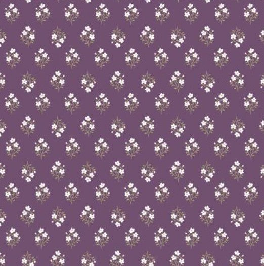 Poppie Cotton My Darling Deer Plum Meadow quilting cotton nature fabric
