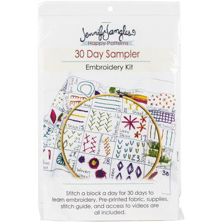 Jennifer Jangles 30 Day Sampler embroidery kit volume 1
