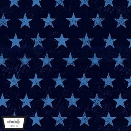 Michael Miller Rugged Stars Navy DCX12524-NAVY quilting cotton fabric