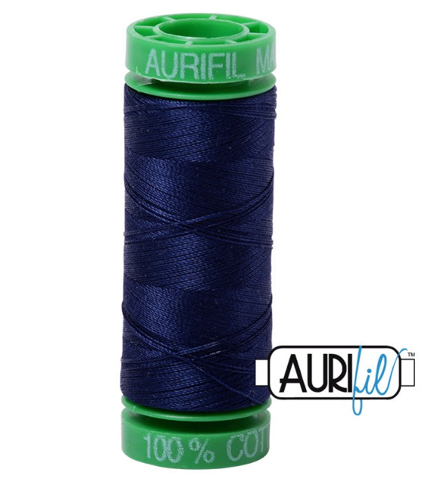 Aurifil Cotton Mako 40wt 150m midnight dark thread spool