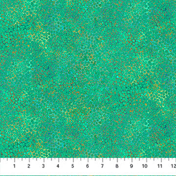 Northcott Shimmer Basics Peacock teal quilting cotton