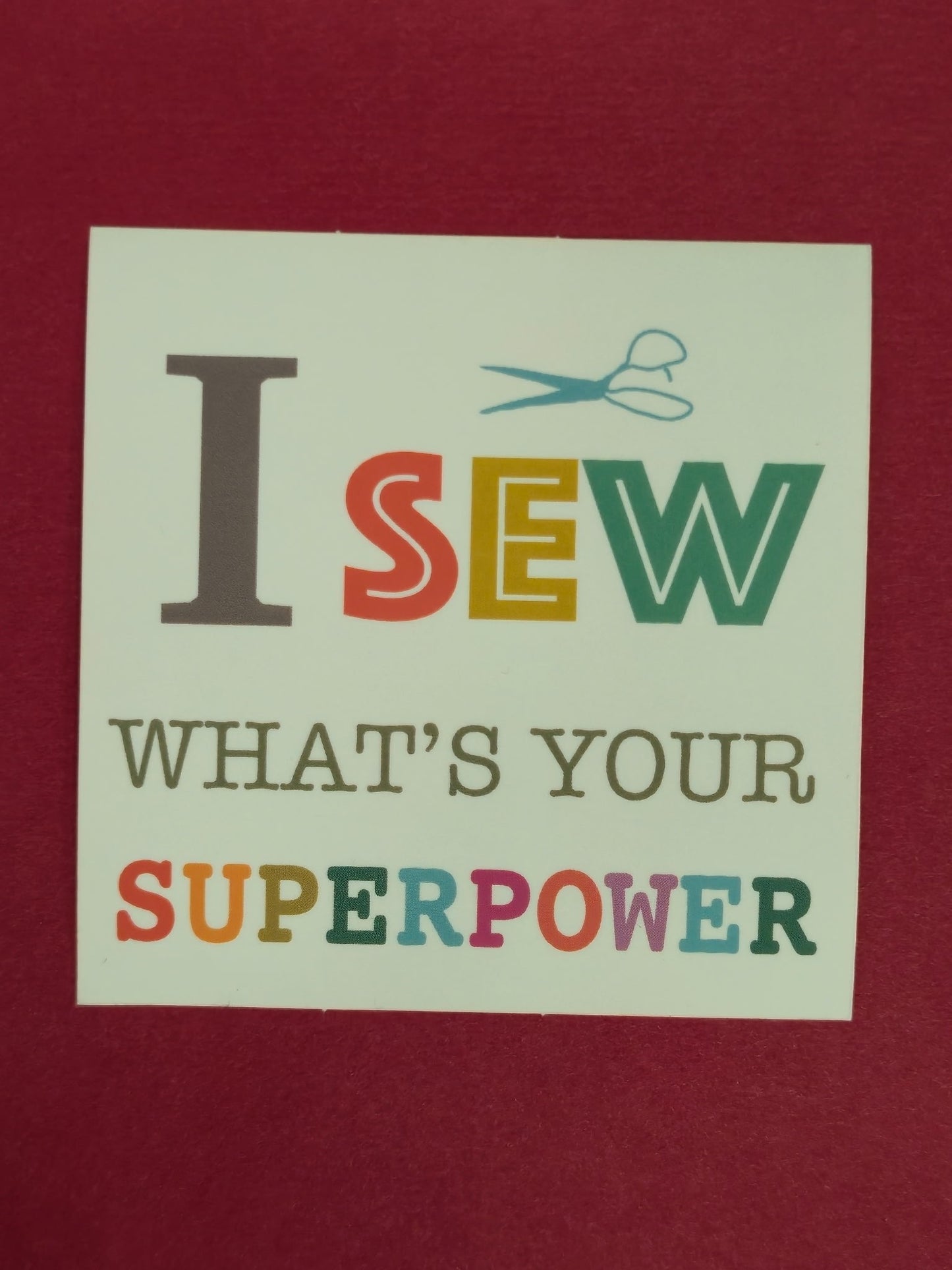 Minki Kim - I Sew Superpower Sticker