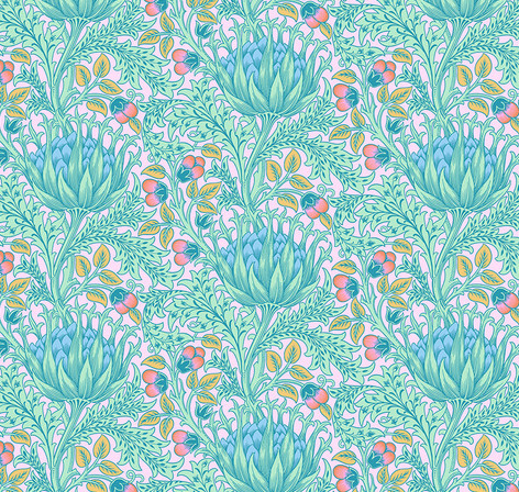 Kaffe Fassett Artichoke Lavender 108 inch wide quilt backing fabric