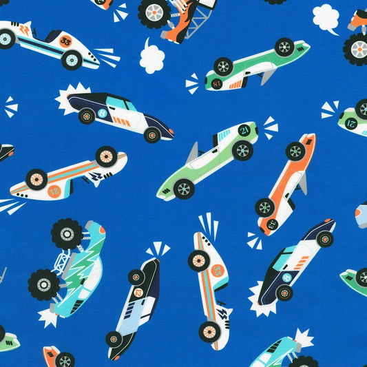 Robert Kaufman Full Speed Ahead Lake transportation quilting cotton