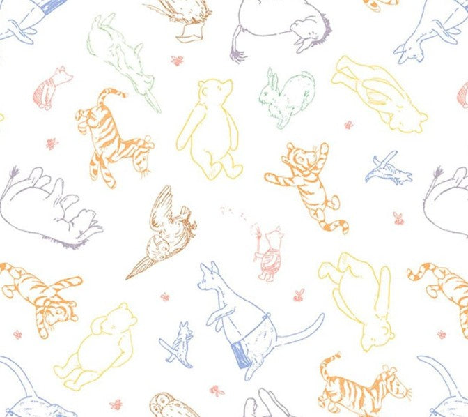 Classic Winnie Character Multi Studio e quilting fabric