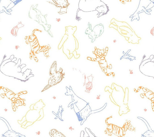 Classic Winnie Character Multi Studio e quilting fabric
