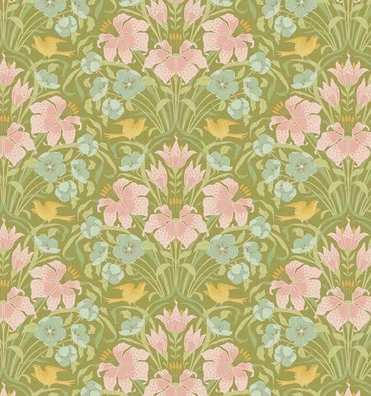 Tilda Songbird Songbird Green 100649 quilting cotton