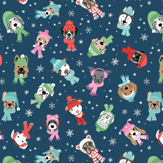 Blank - Winter Waggers - Devon Design Co. - 4763-77 dark blue