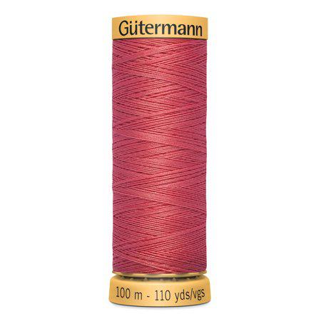 Gutermann 110 yd Natural Cotton Thread-Bright Coral