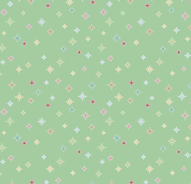 Riley Blake Cozy Christmas Sparkle Mint cotton quilting fabric