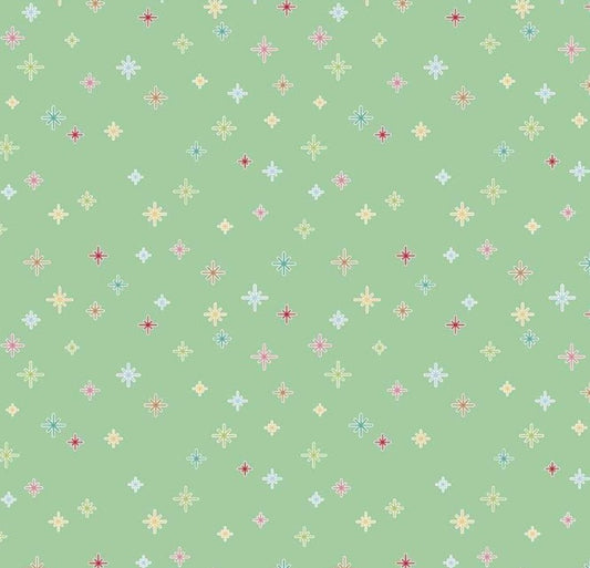 Riley Blake Cozy Christmas Sparkle Mint cotton quilting fabric