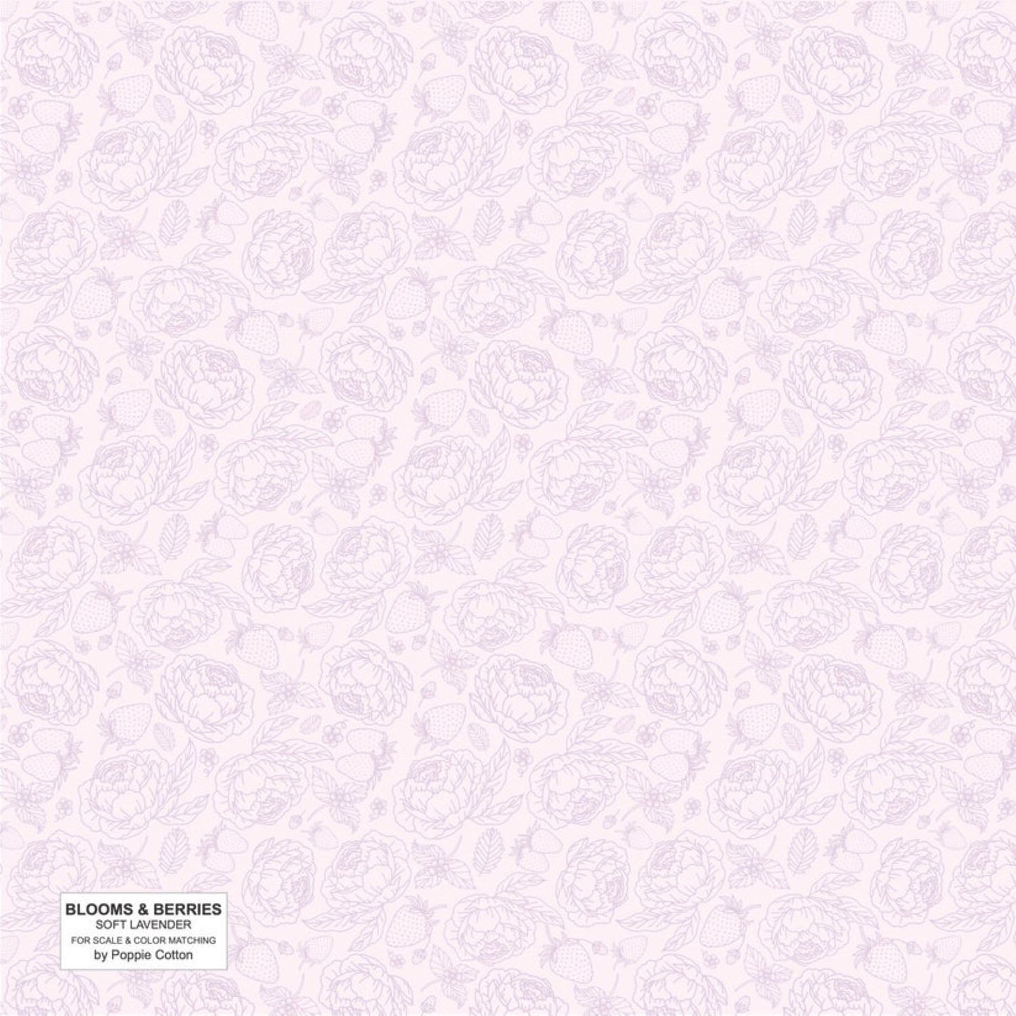 Blooms and Berries Lavender Purple quilting fabric