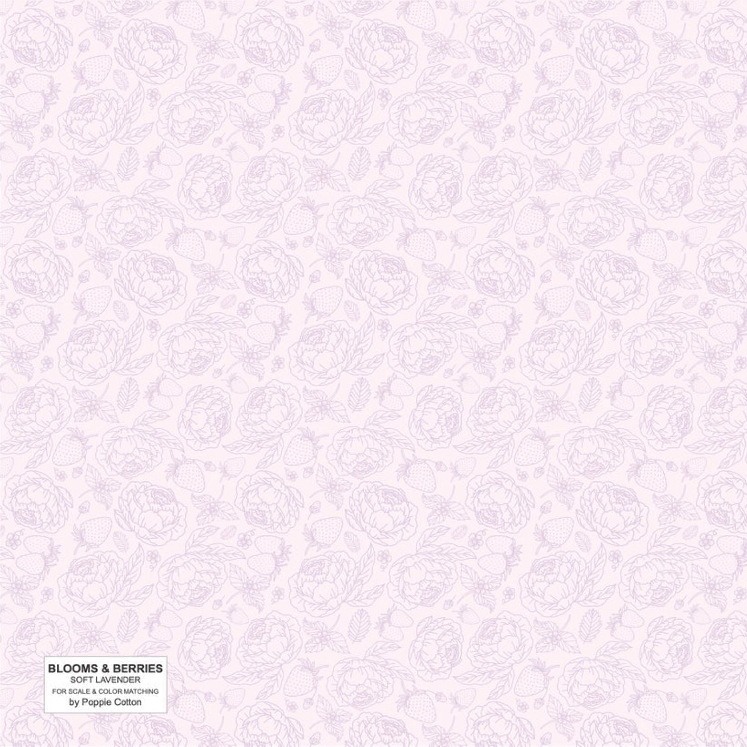 Blooms and Berries Lavender Purple quilting fabric