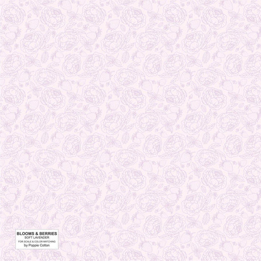 Blooms and Berries Lavender Purple quilting fabric