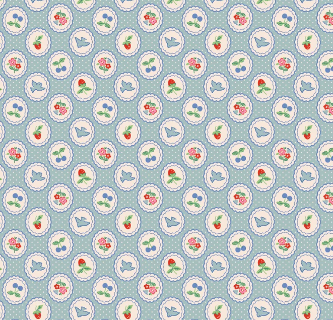 Poppie cotton - Bluebells & Buttercups - Chirp & Charm Sky