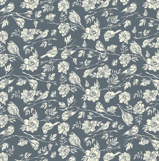 Windham Lush Life Birdsong Periwinkle 54715-4 quilting cotton