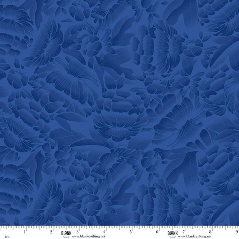 Blank Quilting Florique 118 inch Dark Blue backing