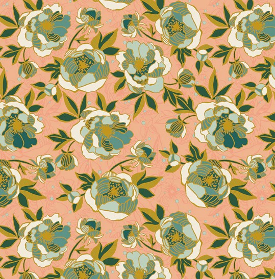 Windham Lush Life Wild Peonies Pink 54713-6 quilting cotton