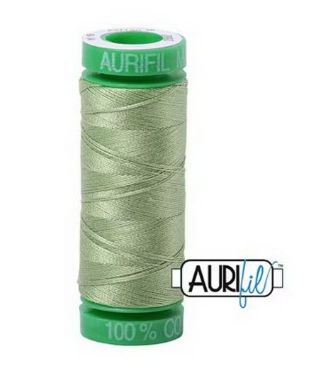 Aurifil 40wt Cotton Mako Light Fern thread spool