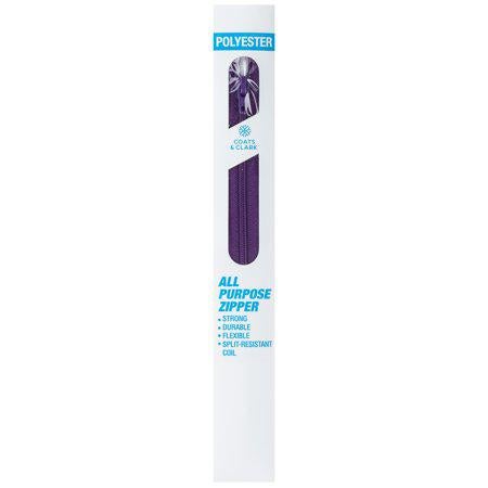 Coats & Clark 7-inch polyester coil zipper Purple