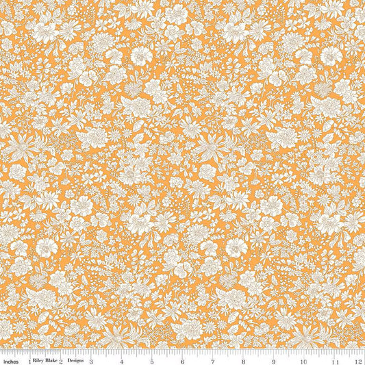 Liberty Emily Belle Saffron yellow Tana Lawn quilting fabric
