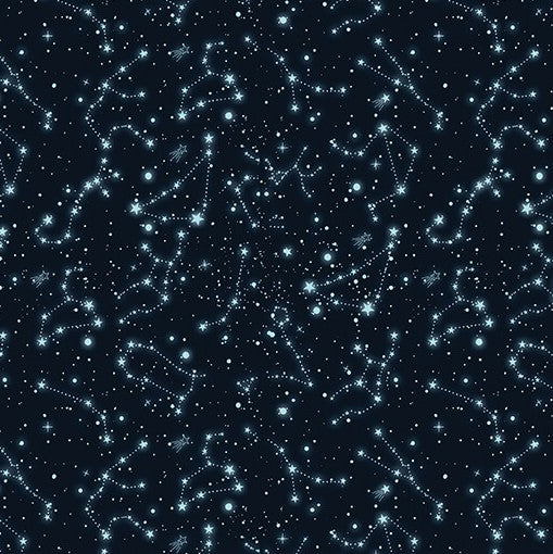 Benartex Celestial Skies It's In The Stars Twilight quilting cotton fabric