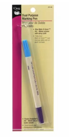 Dual purpose blue purple fabric marking pen 673-60