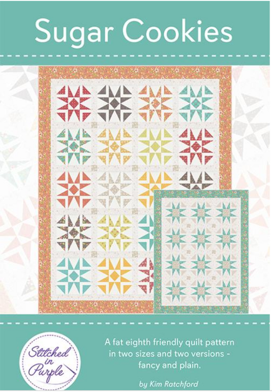 Stitched in Purple Sugar Cookies quilt pattern by Moda