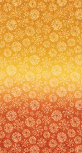 Benartex Wishflower Ombre Orange Gold quilting cotton